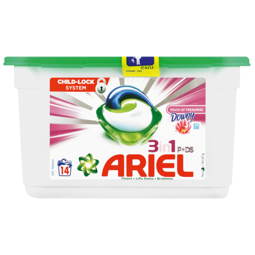 Ariel 3-In-1 With a Touch Of Downy Capsules 14 Pack