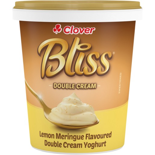 Clover Bliss Lemon Meringue Flavoured Double Cream Yoghurt 1kg