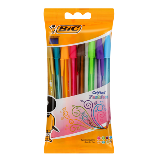 BIC Cristal Ball Pen Fashion Colours 8 Pack
