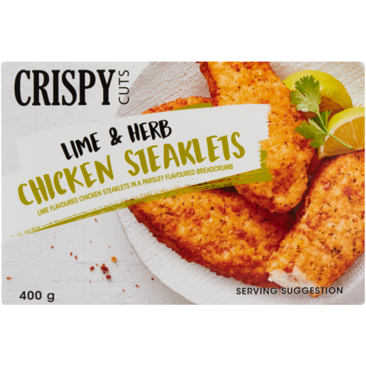 Crispy Cuts Frozen Lime & Herb Chicken Steaklets 400g