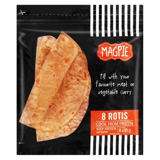 Magpie Frozen Roti 8 Pack