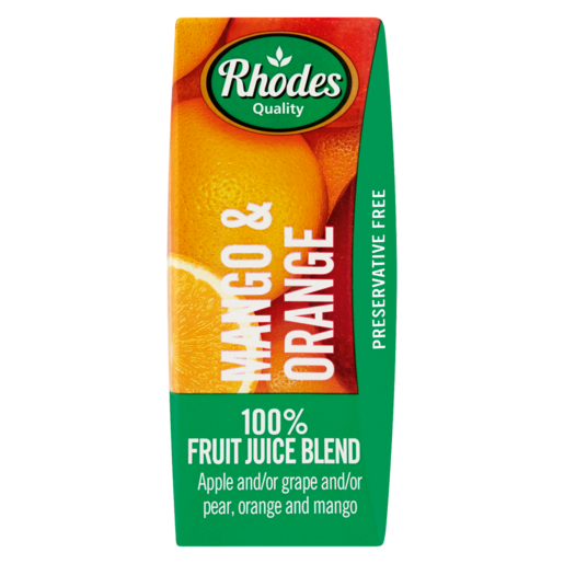 Rhodes 100% Mango & Orange Juice Box 200ml
