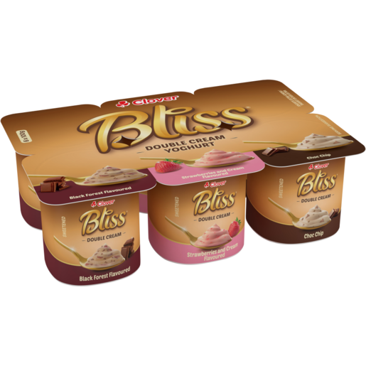 Clover Bliss Double Cream Yoghurt Multipack 6 x 100g