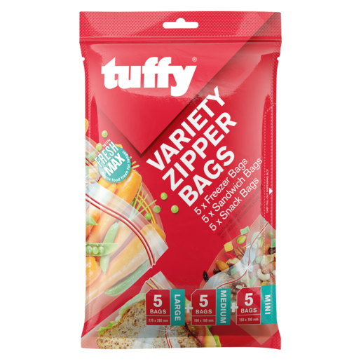 Tuffy Variety Zipper Bags 15 Pack