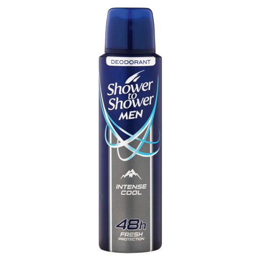 Shower to Shower Intense Cool Mens Body Spray Deodorant 150ml