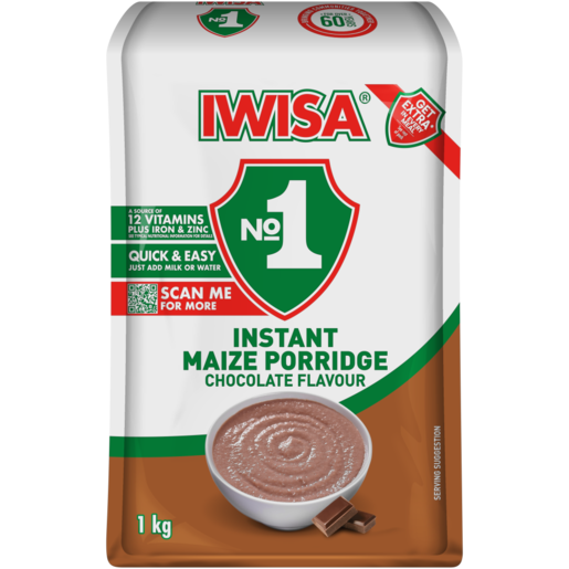 Iwisa No.1 Chocolate Flavoured Instant Maize Porridge 1kg