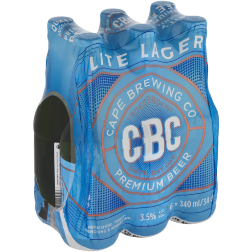 CBC Lite Lager Beer Bottles 6 x 340ml