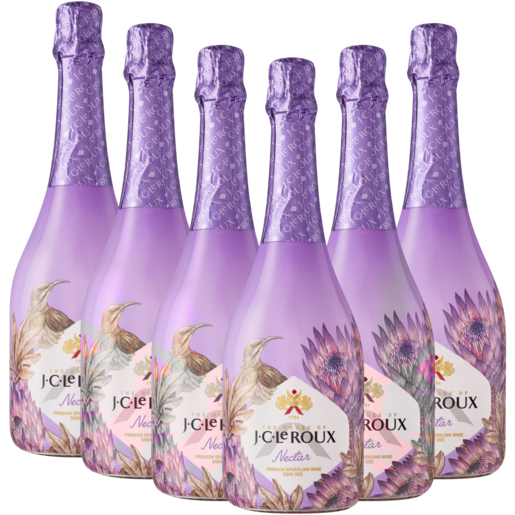 J.C.Le Roux Nectar Demi Sec Premium White Sparkling Wine Bottles 6 x 750ml