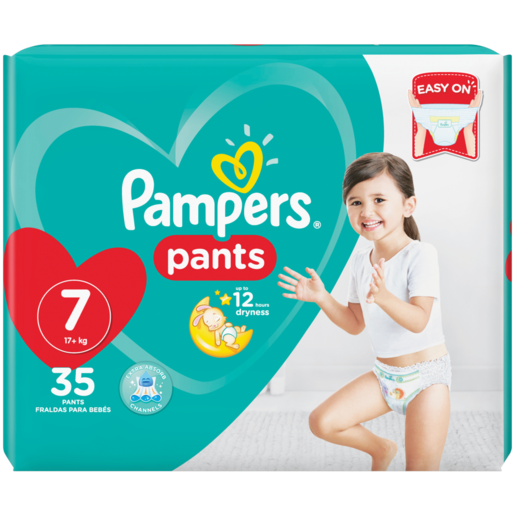 Pampers Size 7 17+kg Diaper Pants 35 Pack | Potty Training & Pull Up ...