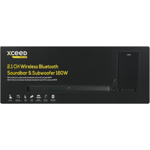 Xceed 2.1 Stereo Bluetooth Soundbar & Subwoofer Set 160W 3 Piece