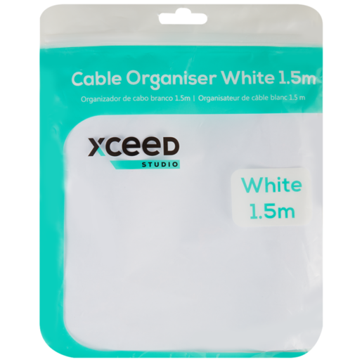 Xceed Studio White Cable Organiser Coil 1.5m