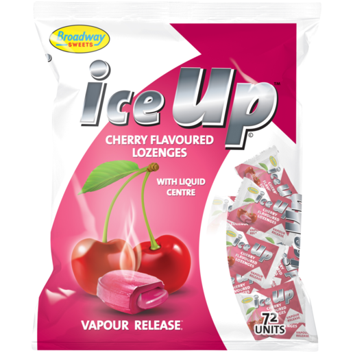Broadway Sweets Ice Up Cherry Flavoured Lozenges 72 Pack