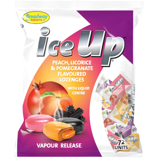 Broadway Sweets Ice Up Assorted Flavoured Lozenges 72 Pack