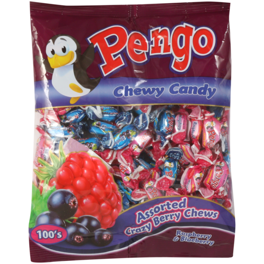 Pengo Raspberry & Blueberry Flavoured Chewy Candy 220g