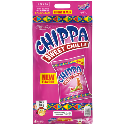 Truda Chippa Sweet Chilli Flavoured Maize Naks 50 x 20g