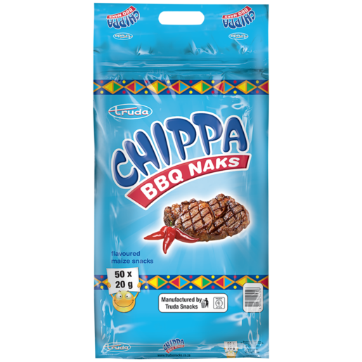 Truda Chippa BBQ Flavoured Maize Naks 50 x 20g