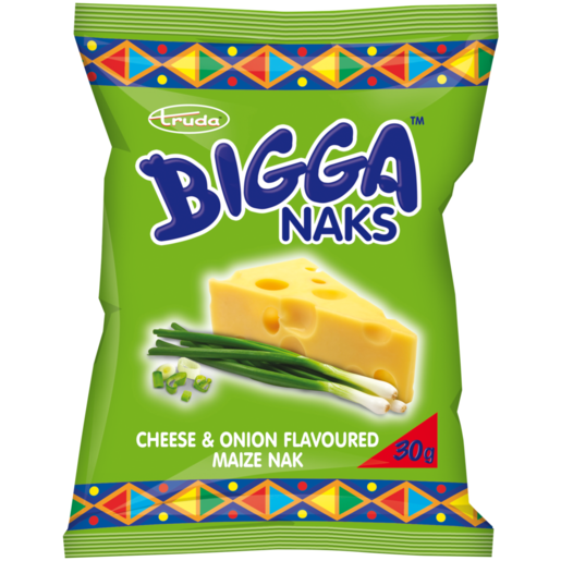 Truda Bigga Cheese & Onion Flavoured Maize Naks 30g 