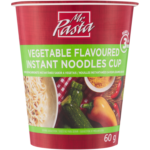 Mr. Pasta Vegetable Flavoured Instant Noodles Cup 60g