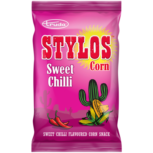 Truda Stylos Sweet Mexican Chilli Flavoured Corn Chips 125g