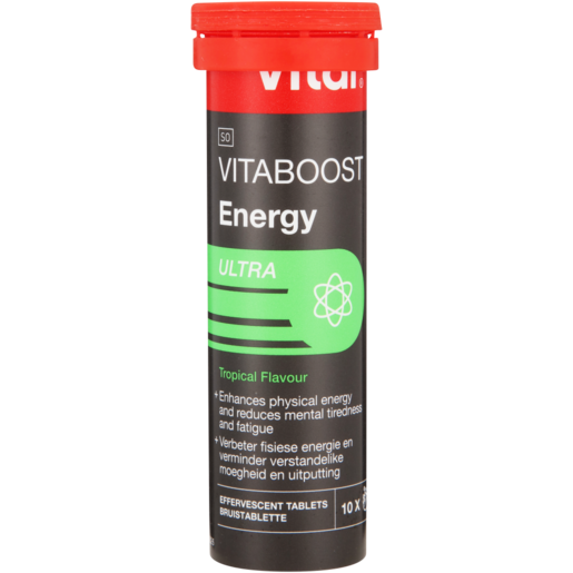 Vital Vitaboost Ultra Energy Tropical Flavoured Effervescent Tablets 30 Pack