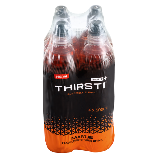Thirsti Naartjie Flavoured Sports Drink 4 x 500ml