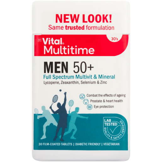 Vital Multitime Men 50+ Film-Coated Tablets 30 Pack