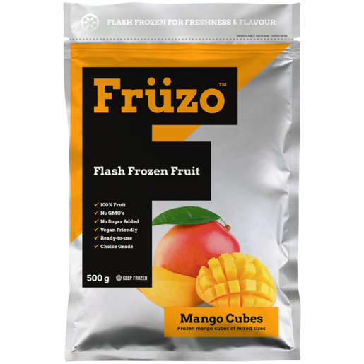 Früzo Flash Frozen Mango Cubes Pack 500g