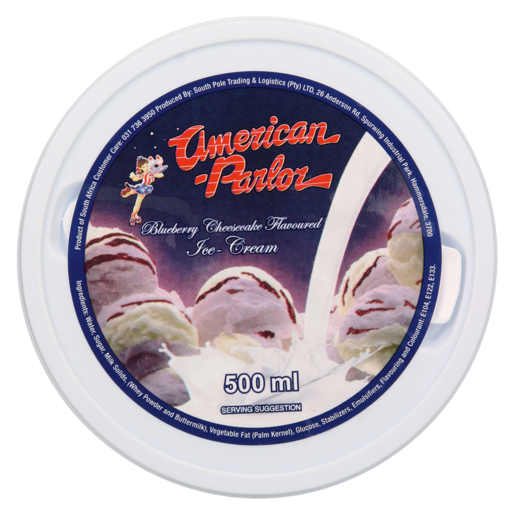 American Parlor Blueberry Cheesecake Flavoured Ice-Cream Tub 500ml