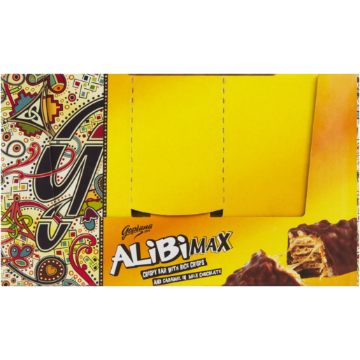 Alibi Max Rice Crisps & Caramel Milk Chocolate Bar 32 Pack
