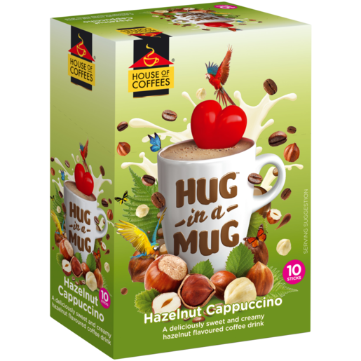 Hug In A Mug Hazelnut Flavoured Cappuccino Sticks 10 x 24g