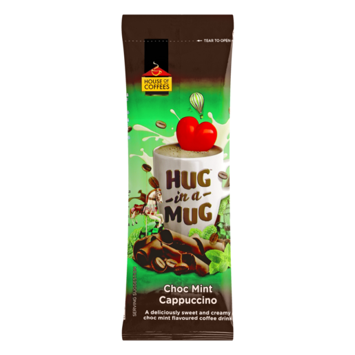 Hug In A Mug Chocolate Mint Flavoured Instant Cappuccino Sachet 24g