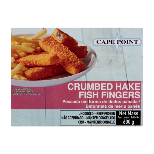 Cape Point Frozen Crumbed Hake Fish Fingers 600g