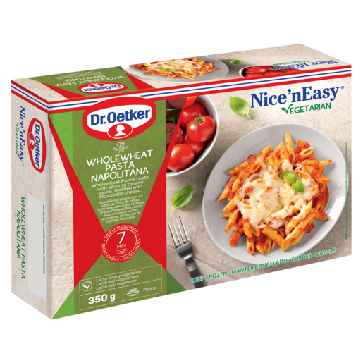 Dr. Oetker Nice 'N Easy Frozen Wholewheat Pasta Napolitana Ready Meal 350g