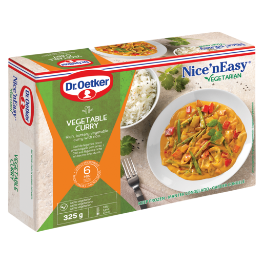 Dr. Oetker Nice N Easy Vegetable Curry Frozen Ready Meal 325g