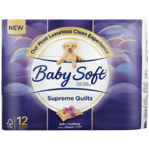 Baby Soft Supreme Quilts Toilet Paper 12 Pack