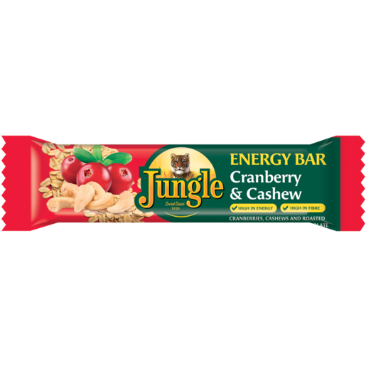 Jungle Cranberry & Cashew Flavoured Energy Bar 40g