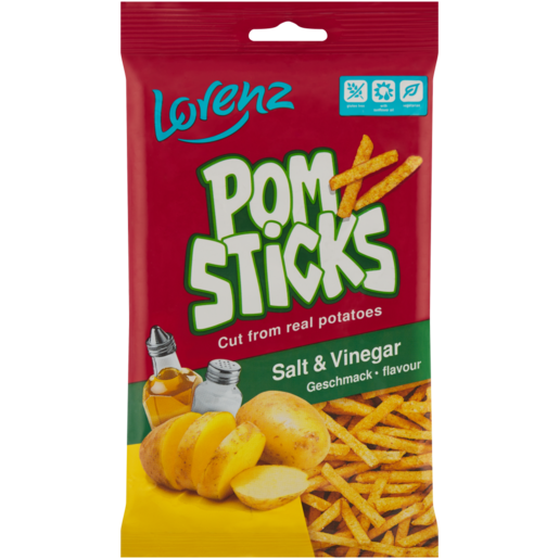 Lorenz Salt & Vinegar Flavoured Pomsticks 100g