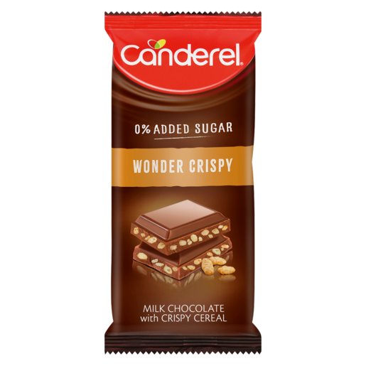 Canderel 0% Added Sugar Wonder Crispy Chocolate Slab 100g