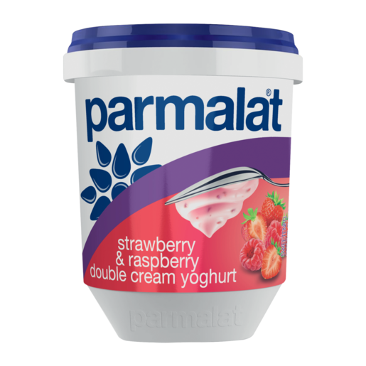 Parmalat Strawberry & Raspberry Flavoured Double Cream Yoghurt 500g