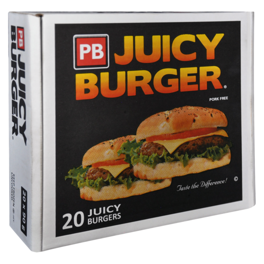 PB Frozen Juicy Burger Burgers 1.8kg