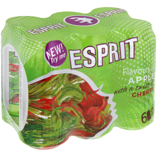 Esprit Apple With A Twist Of Cherry Flavoured Fruit Cooler Cans 6 x 440ml