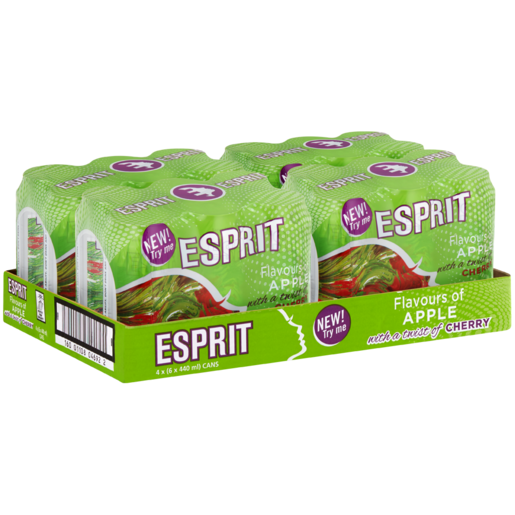 Esprit Apple With A Twist Of Cherry Flavoured Fruit Cooler Cans 24 x 440ml