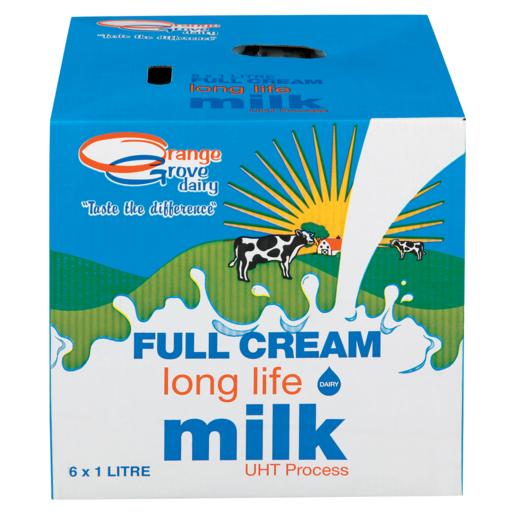 Orange Grove Long Life Full Cream Milk 6 x 1L