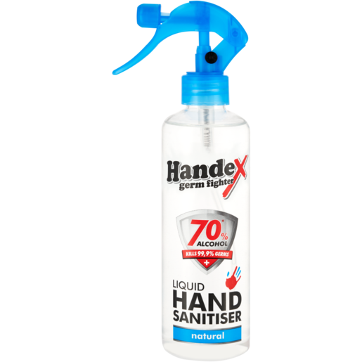 Handex Natural 70% Alcohol Liquid Trigger Hand Sanitiser 350ml