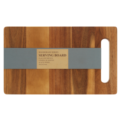 Naturals Rectangle Acacia Wood Serving Board 38 x 23 x 2.4cm