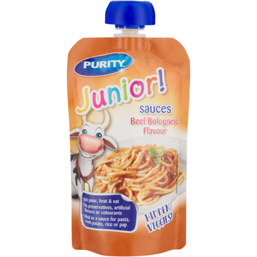 PURITY Junior Beef Bolognese Flavoured Baby Food Sauce 110ml