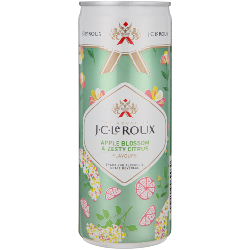 J.C. Le Roux Apple Blossom & Citrus Flavoured Sparkling Wine Cooler Can 250ml