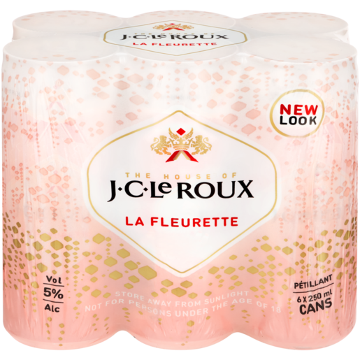 J.C. Le Roux Vivante La Fleurette Light Sparkling Red Wine Cans 6 x 250ml