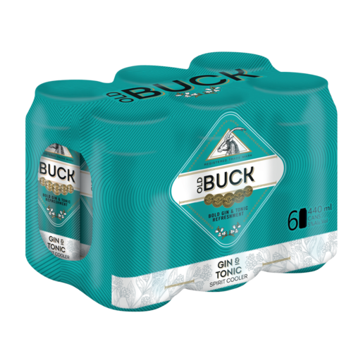 Old Buck Gin & Tonic Spirit Cooler 6 x 440ml