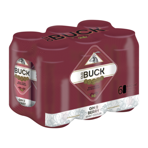Old Buck Gin & Berry Spirit Cooler 6 x 440ml